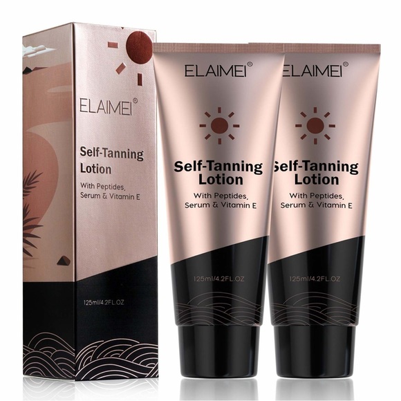 SET OF TWO Moisturizing Body Bronzer Sunless Lotion Elaimei Self-Tanning Lotion - Picture 2 of 13